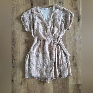 All in Favor Cream and Brown Blouse